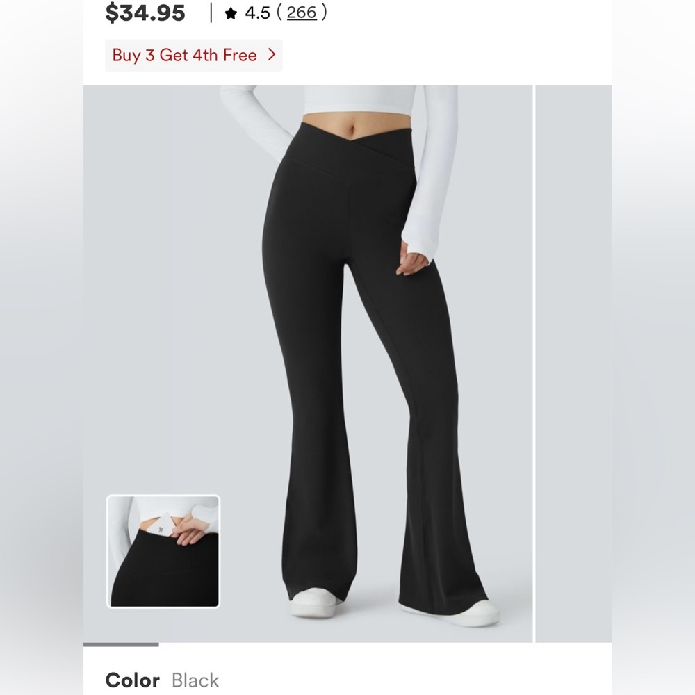 HALARA Black Flare Pants
